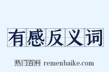 有感反义词是什么意思的图片